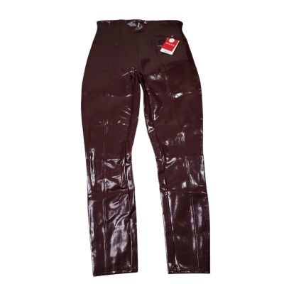 Spanx Faux Patent Leather Leggings Women’s Size Medium Petite Ruby Red 20301Q